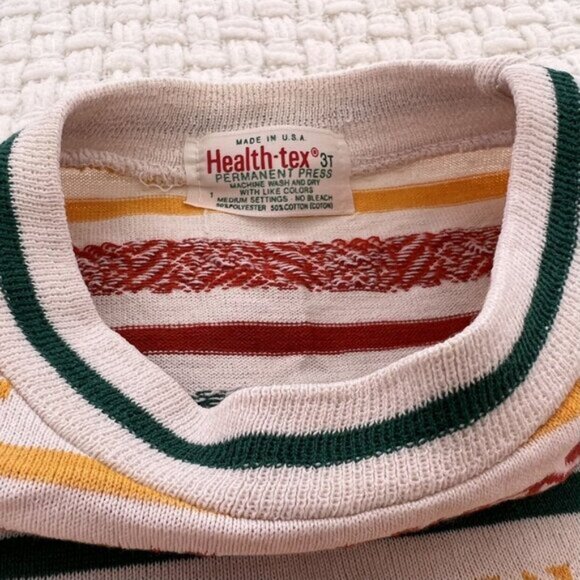 Vintage Health-Tex Striped Horse Tee - Picture 3 of 7